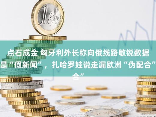 点石成金 匈牙利外长称向俄线路敏锐数据是“假新闻”，扎哈罗娃说走漏欧洲“伪配合”