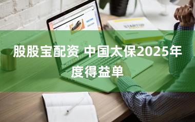 股股宝配资 中国太保2025年度得益单