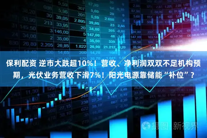 保利配资 逆市大跌超10%！营收、净利润双双不足机构预期，光伏业务营收下滑7%！阳光电源靠储能“补位”？