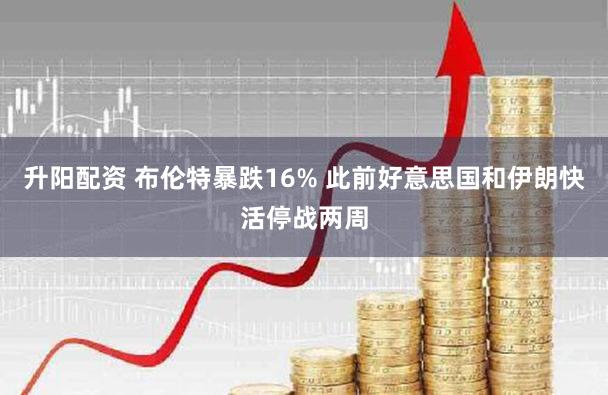 升阳配资 布伦特暴跌16% 此前好意思国和伊朗快活停战两周
